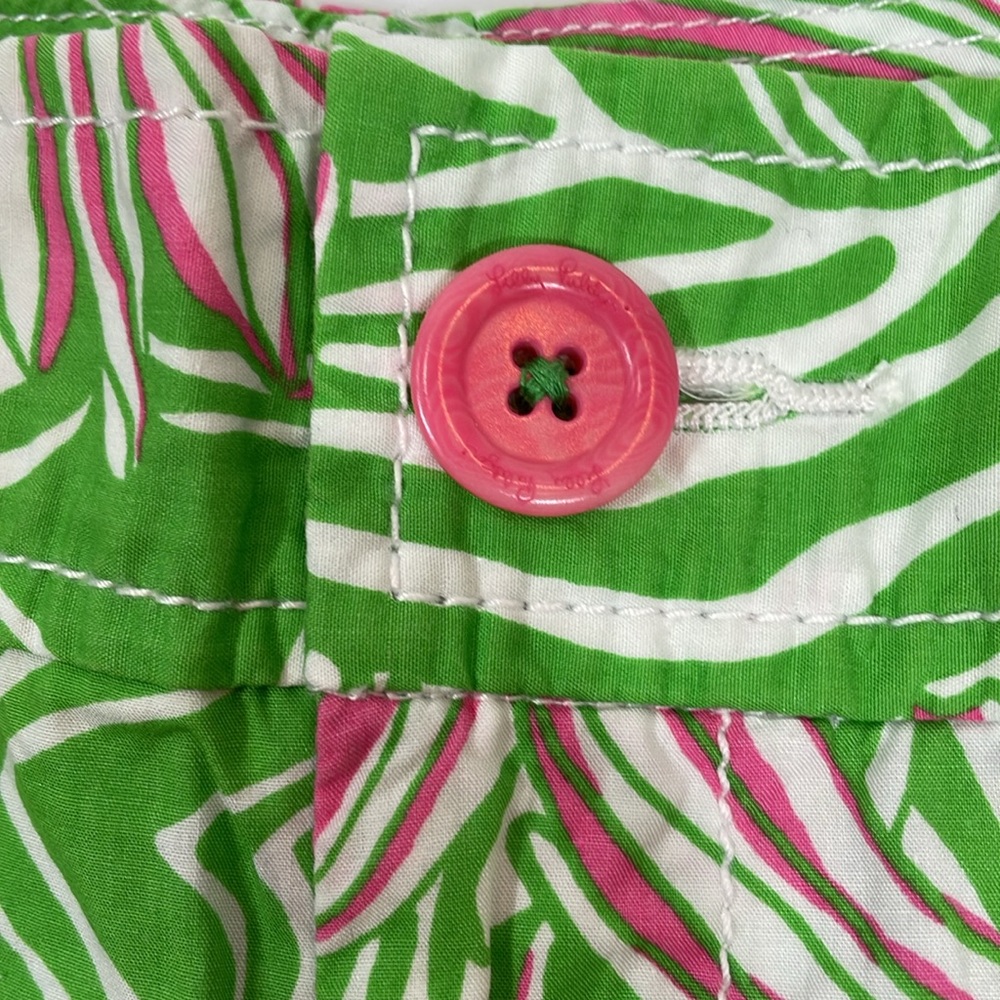 Lilly Pulitzer Daisy Darling Shorts Size 0 Pink And Green Print EUC - Picture 5 of 11